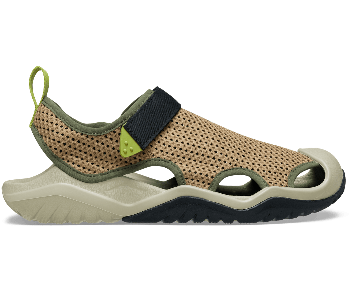 Crocs Men's Swiftwater Mesh Deck Sandal - Sepia