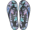 Crocs Women's Miami Round Dark Floral Flip - Black Sand