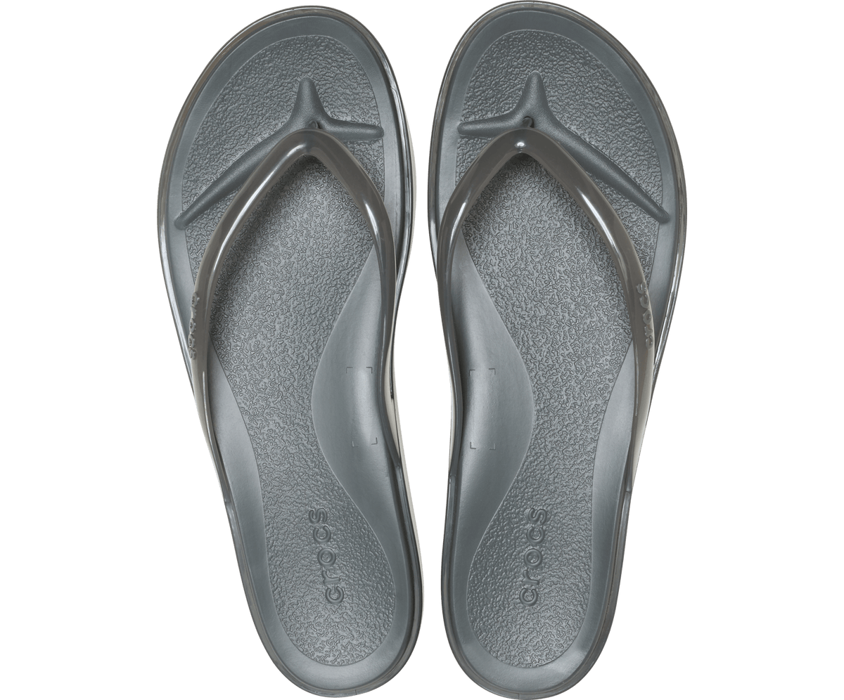 Crocs Women's Miami Round Jelly Flip - Carbon Jelly