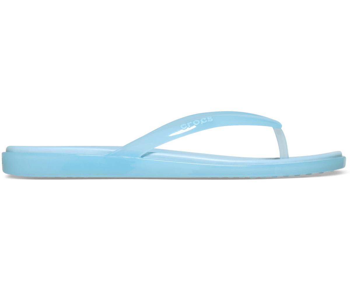 Crocs Women's Miami Round Jelly Flip - Sky Blue Jelly