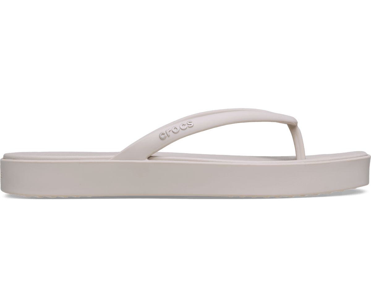 Crocs Women's Miami Square Flatform Flip - Cocoa Crème