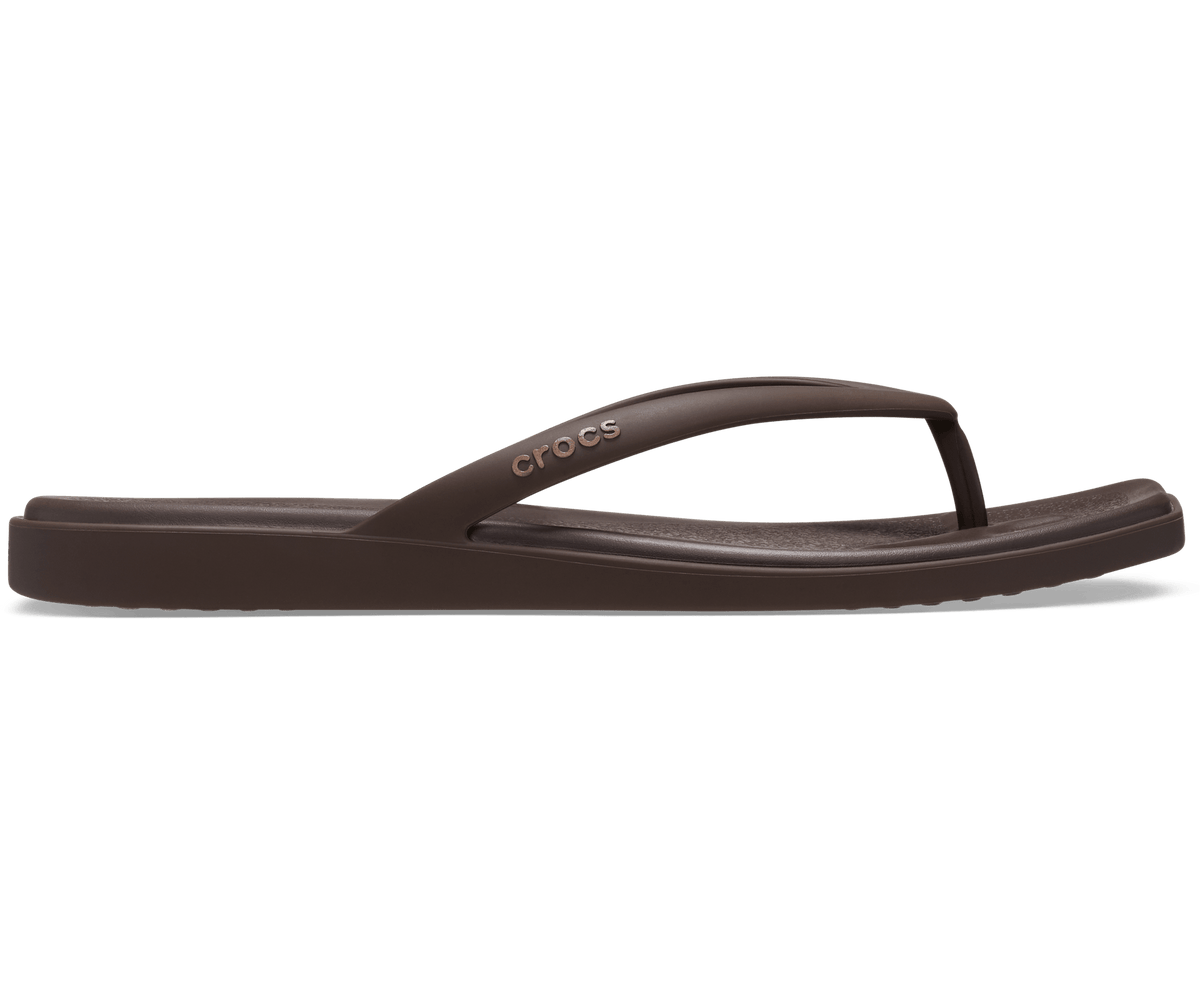 Crocs Women's Miami Square Flip - Coffee