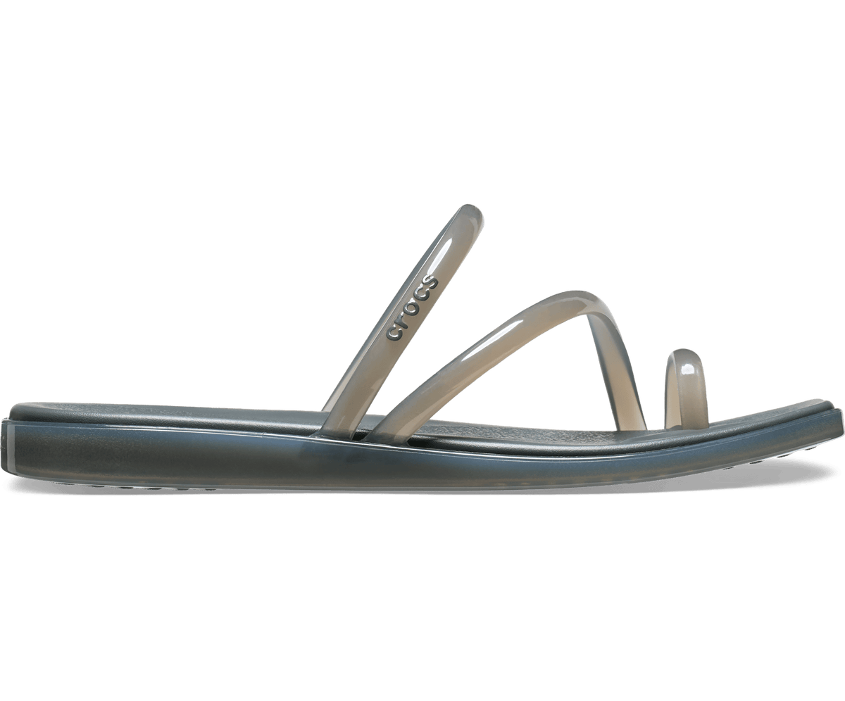 Crocs Women's Miami Toe Loop Jelly Sandal - Carbon Jelly