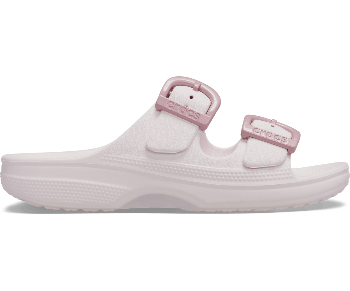 Crocs Women's Saturday Enamel Buckle Sandal - Bubble Ice
