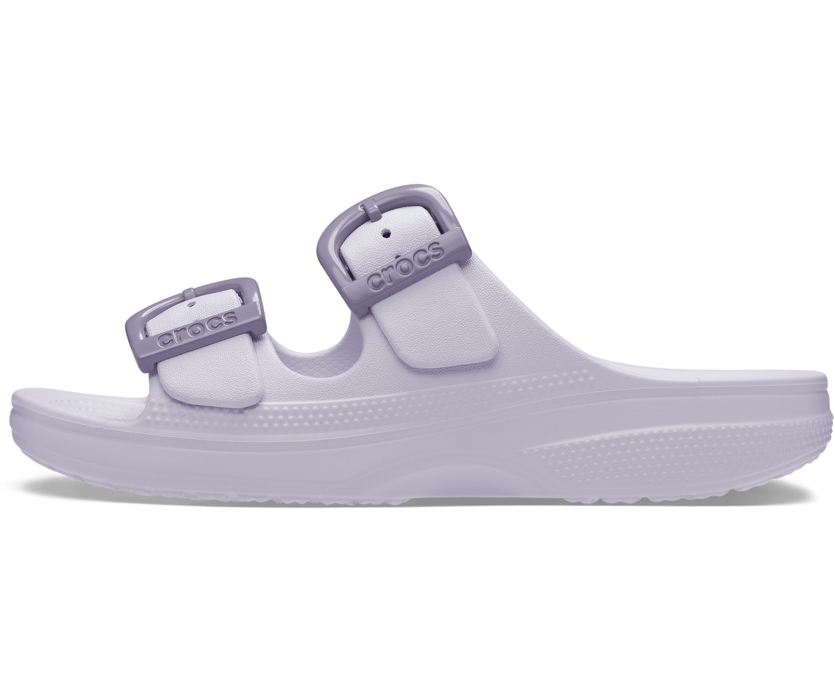 Crocs Women's Saturday Enamel Buckle Sandal - Purple Halo