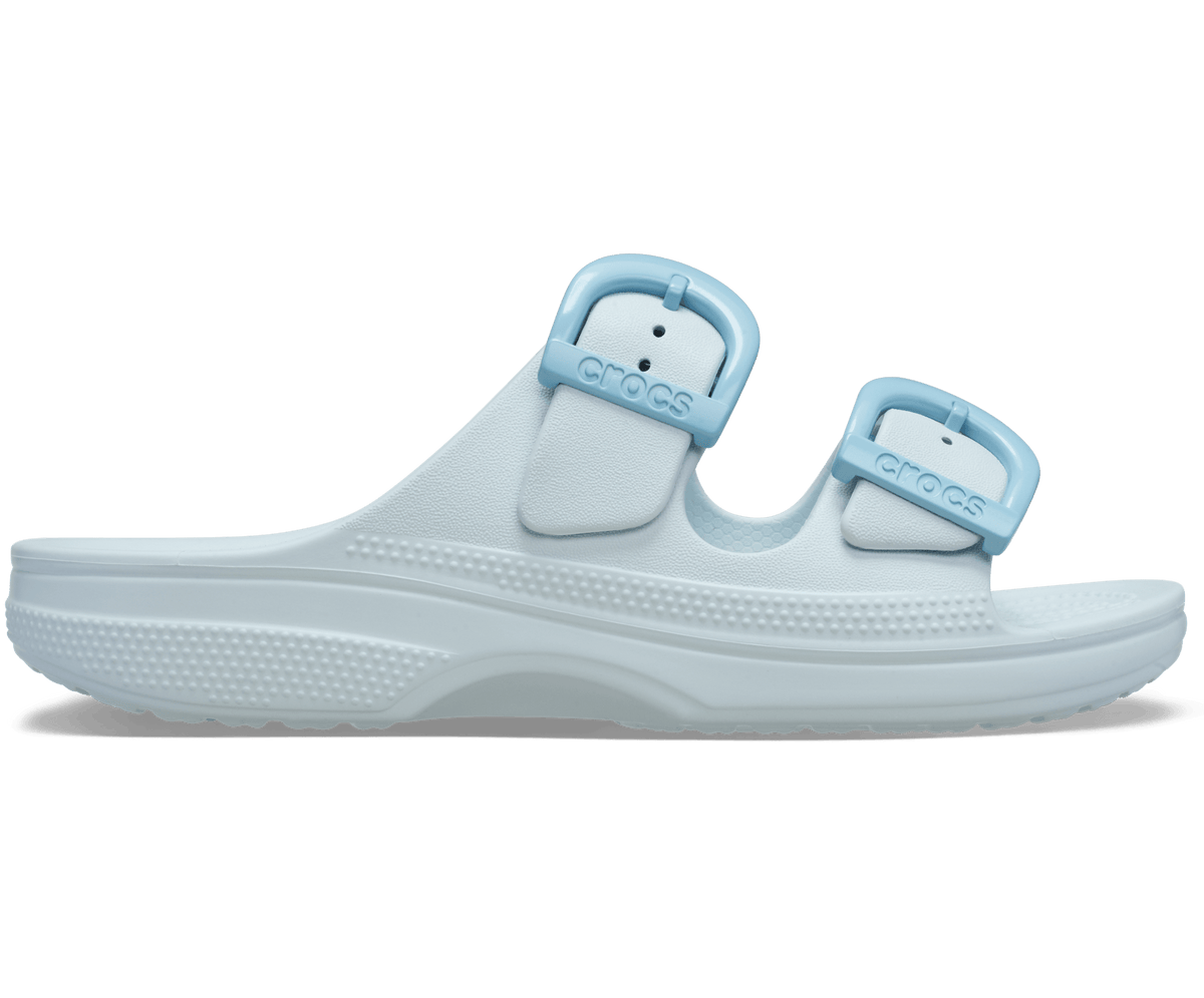 Crocs Women's Saturday Enamel Buckle Sandal - Vapor Ice