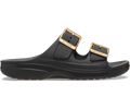 Crocs Women's Saturday Metallic Buckle Sandal - Black