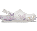 Crocs Toddler Classic Butterfly Sparkle Shaker Clog - White