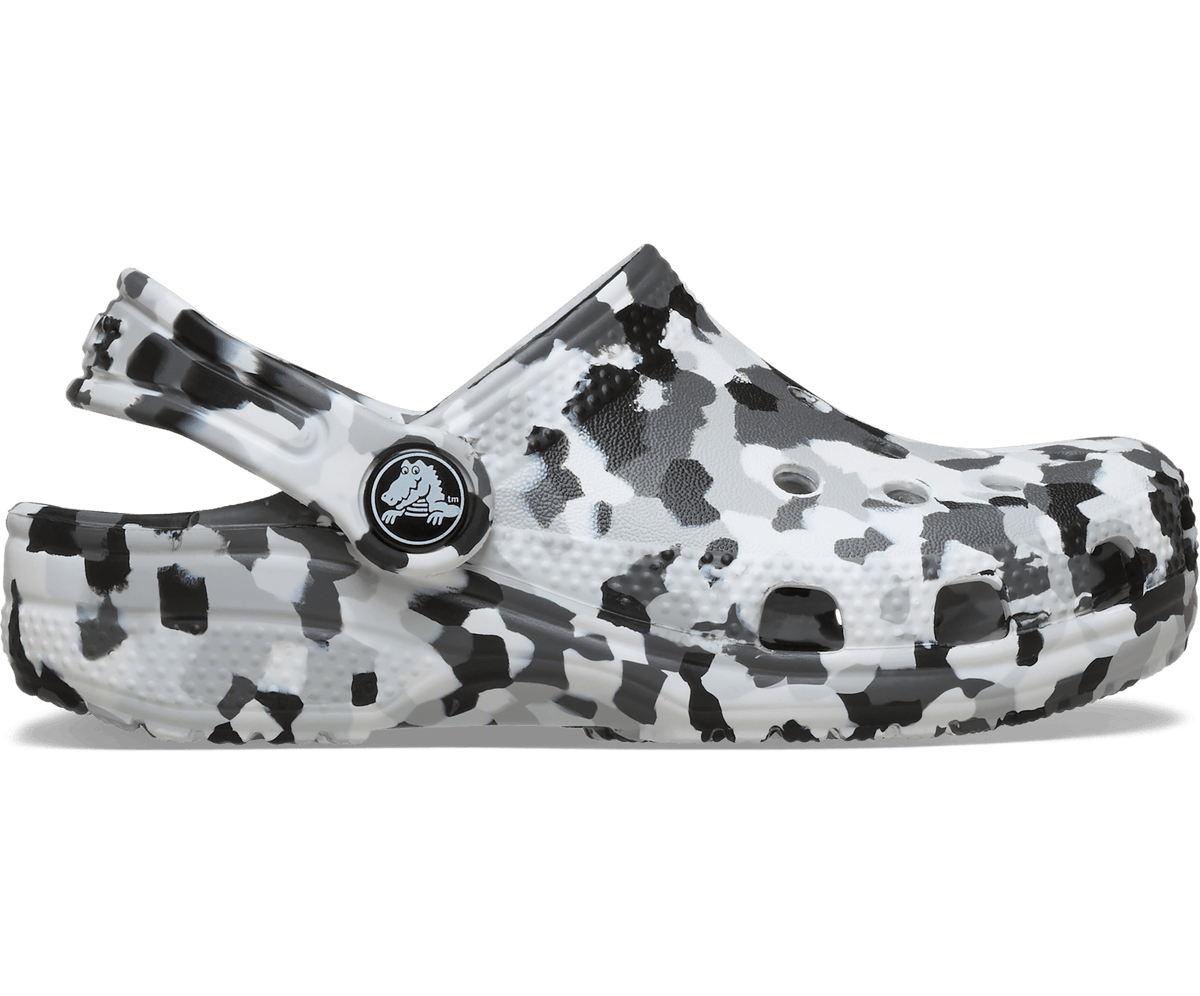 Crocs Toddler Classic Confetti Clog - Black / White