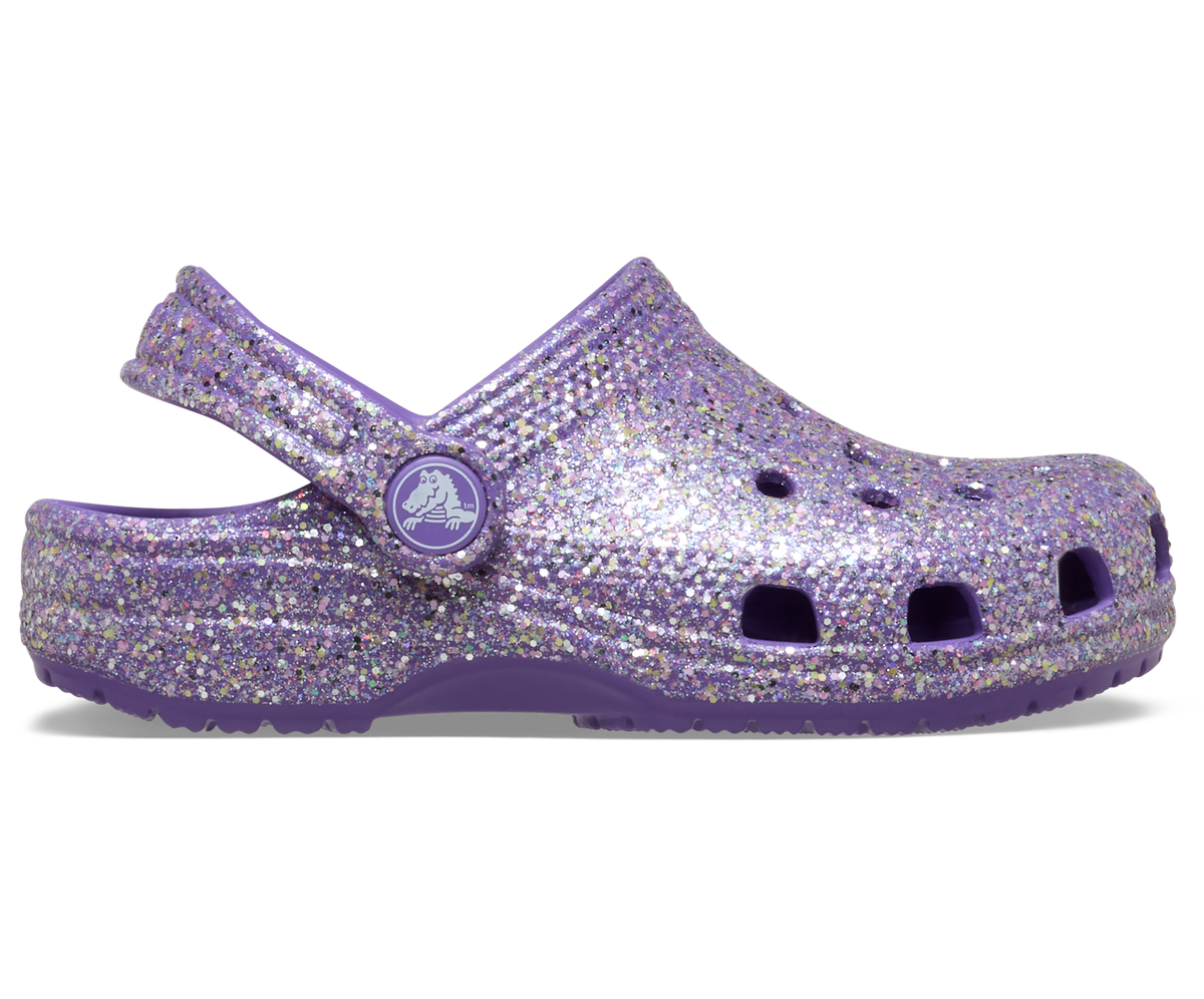 Crocs Toddler Classic Fantasy Glitter Clog - Purple