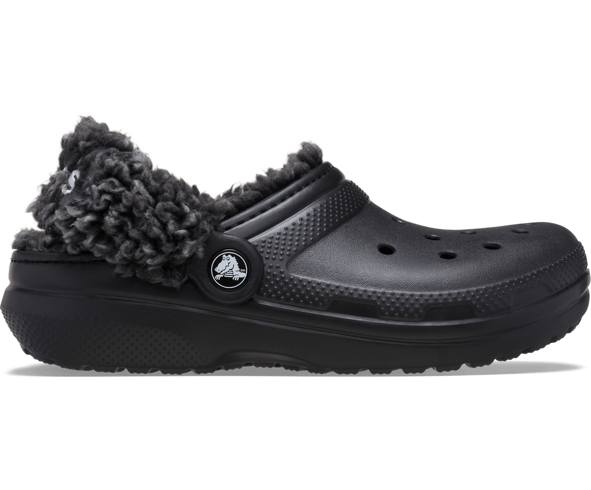 Crocs Toddler Classic Fleece Lined Clog - Black