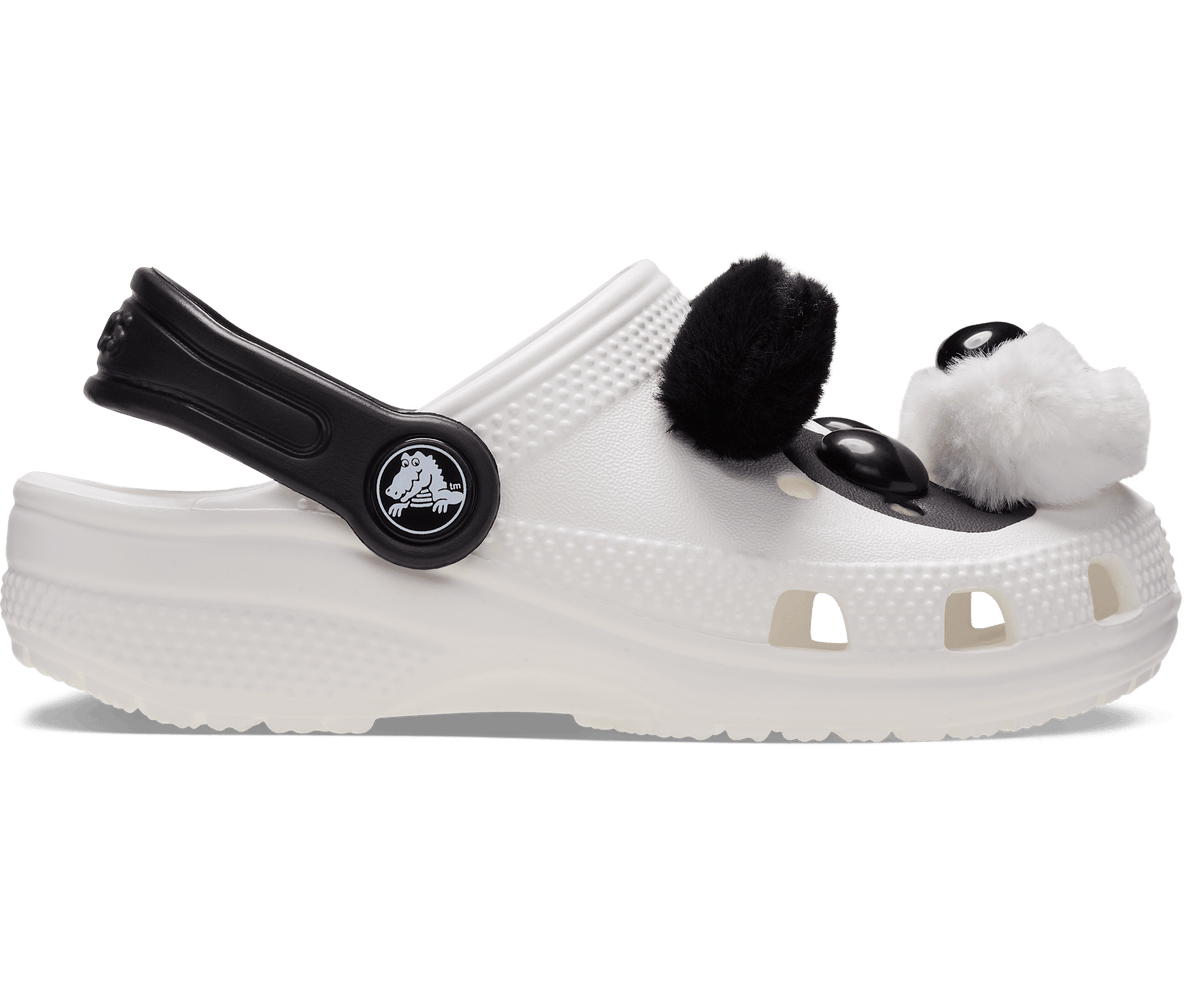 Crocs Toddler Classic IAM Panda Clog - White
