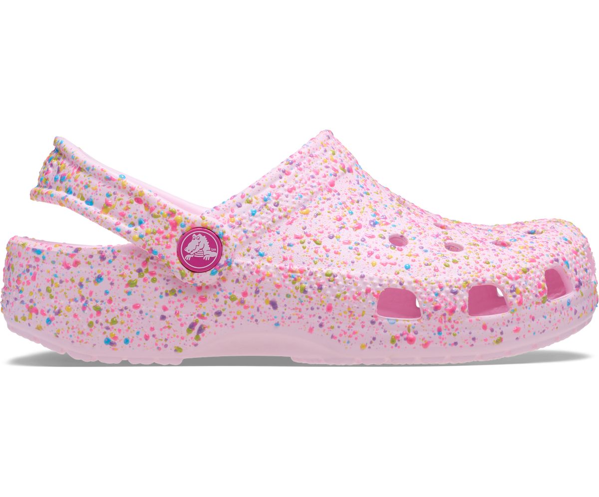 Crocs Toddler Classic Paint Splatter Clog - Pink Milk