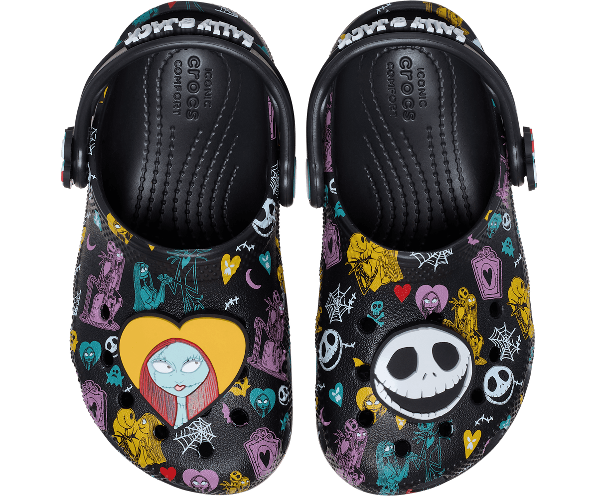 Disney x Crocs Toddlers' Tim Burton's The Nightmare Before Christmas Jack and Sally Classic Clog - Multi