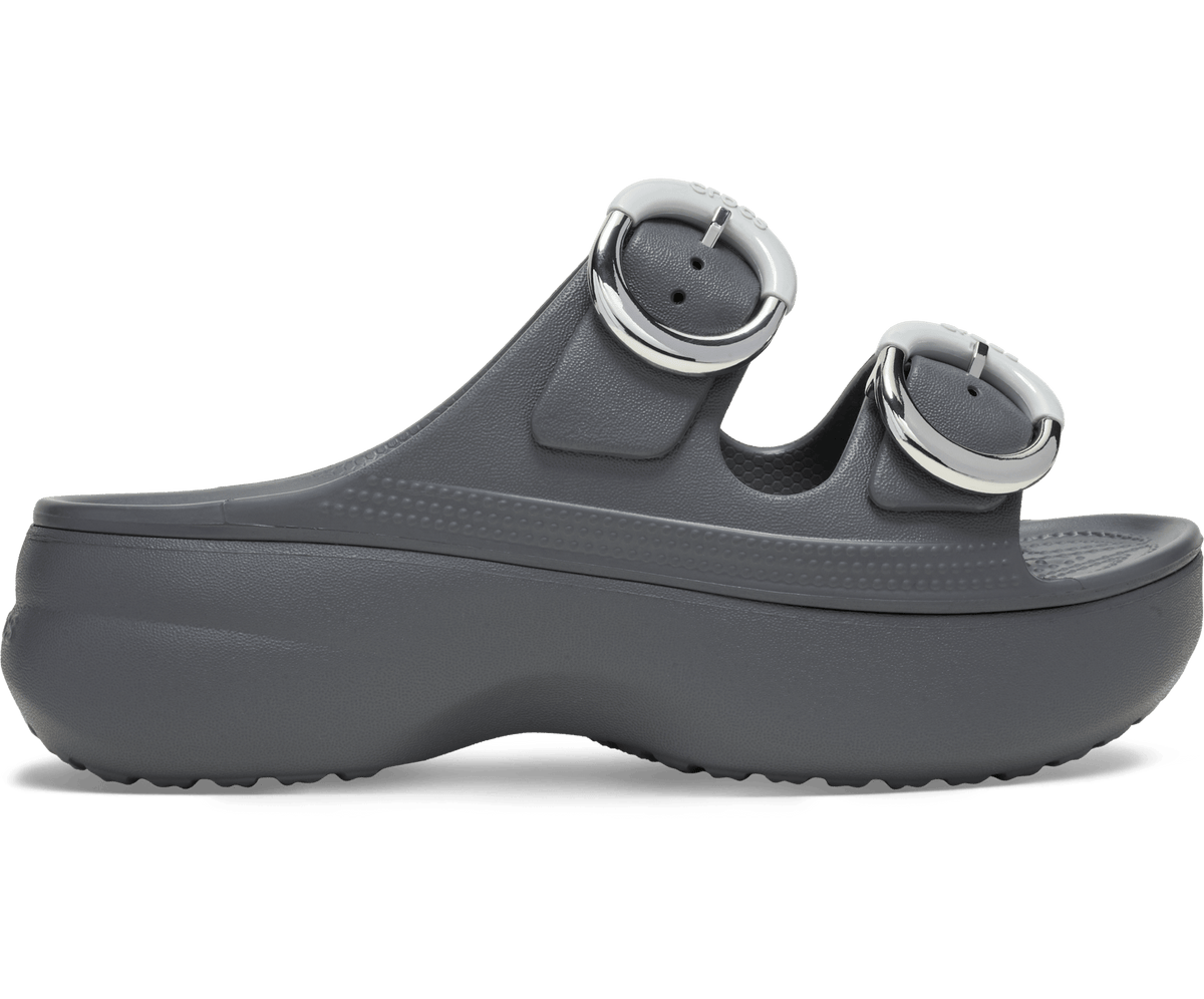 Crocs Women's Saturday Platform Dipped Buckle Sandal - Carbon