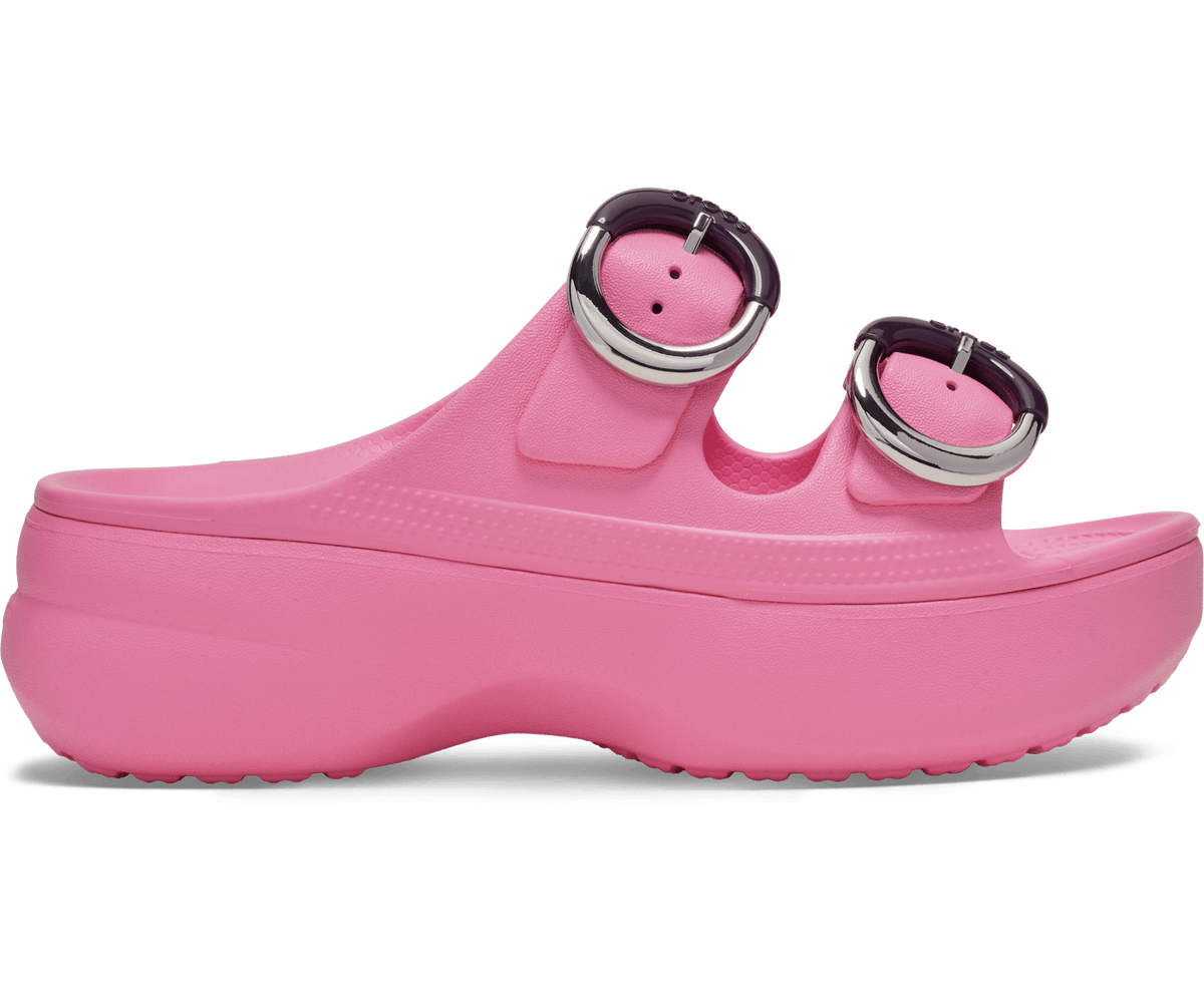 Crocs Women's Saturday Platform Dipped Buckle Sandal - Pink Lemonade